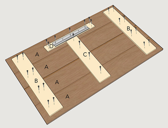 DIY Headboard screws