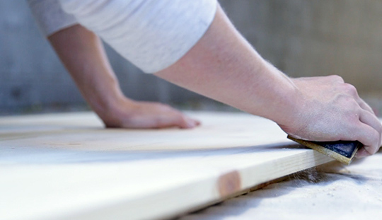 sanding headboard