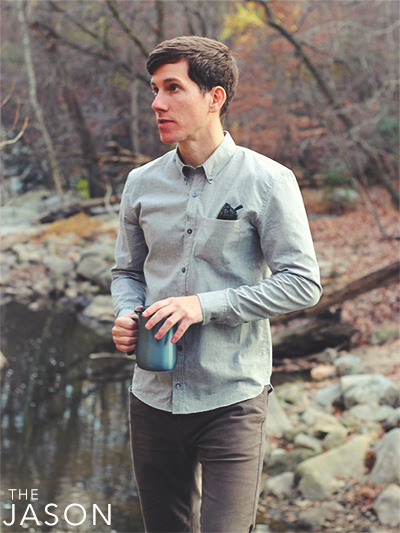 Brock McGoff standing next to a forest