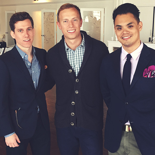 Brock McGoff, Barron Cuadro and Andrew Snavely posing for a photo