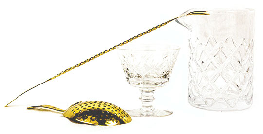 bartender tools bar spoon mixing glass strainer