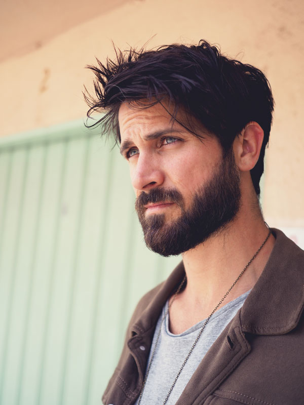 Messy medium length men's hair cut