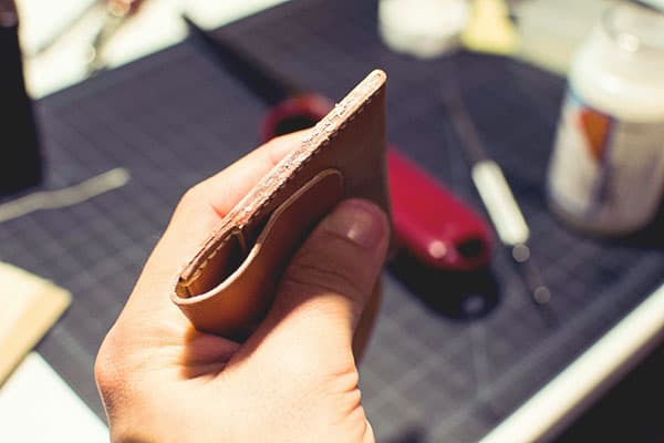 Make a leather wallet 38