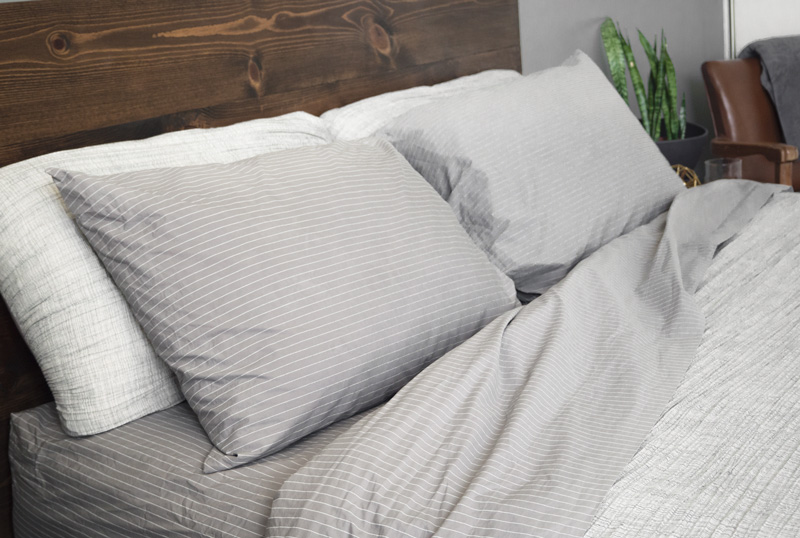 Brooklinen reverse stripe sheets