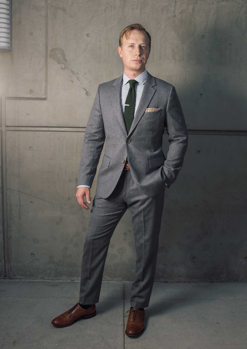 What to wear to a wedding Indochino premium herringbone suit
