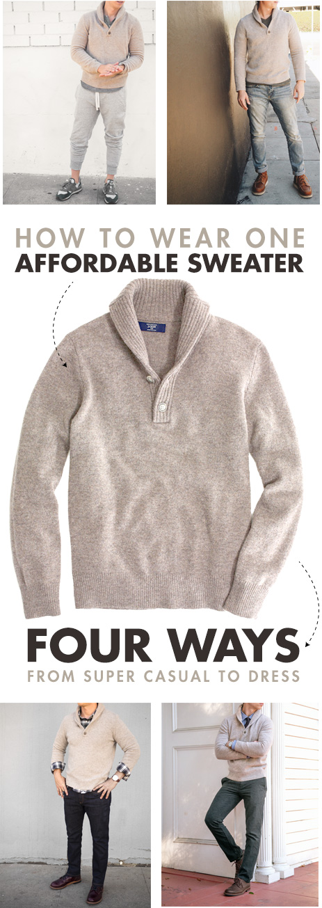 How to wear one sweater 4 ways men's style inspiration