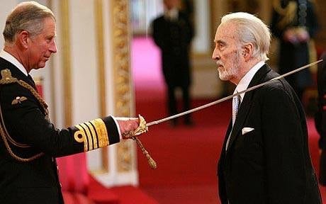 christopher lee knighted