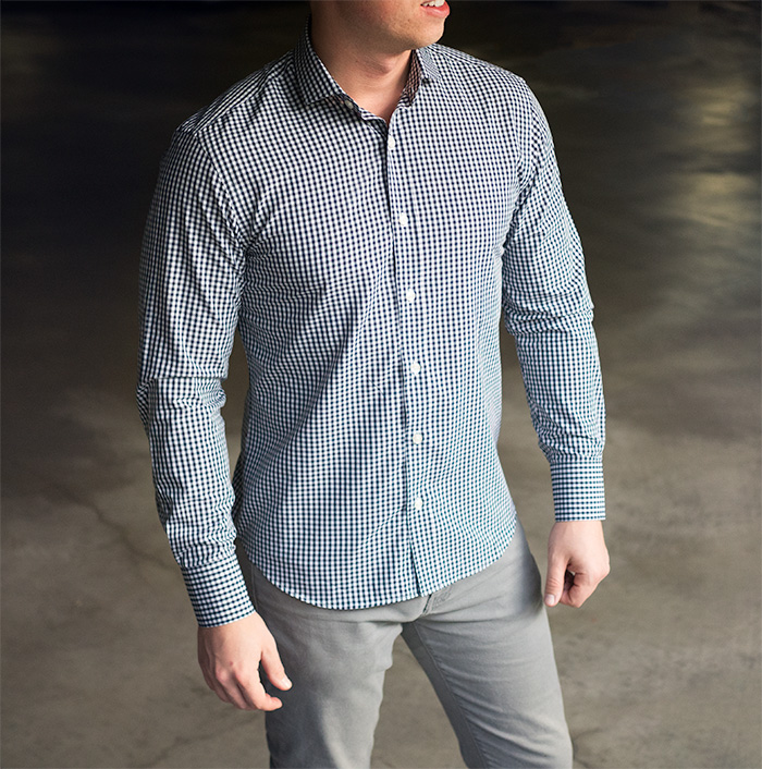 Deo Veritas Bamboo Gingham Shirt