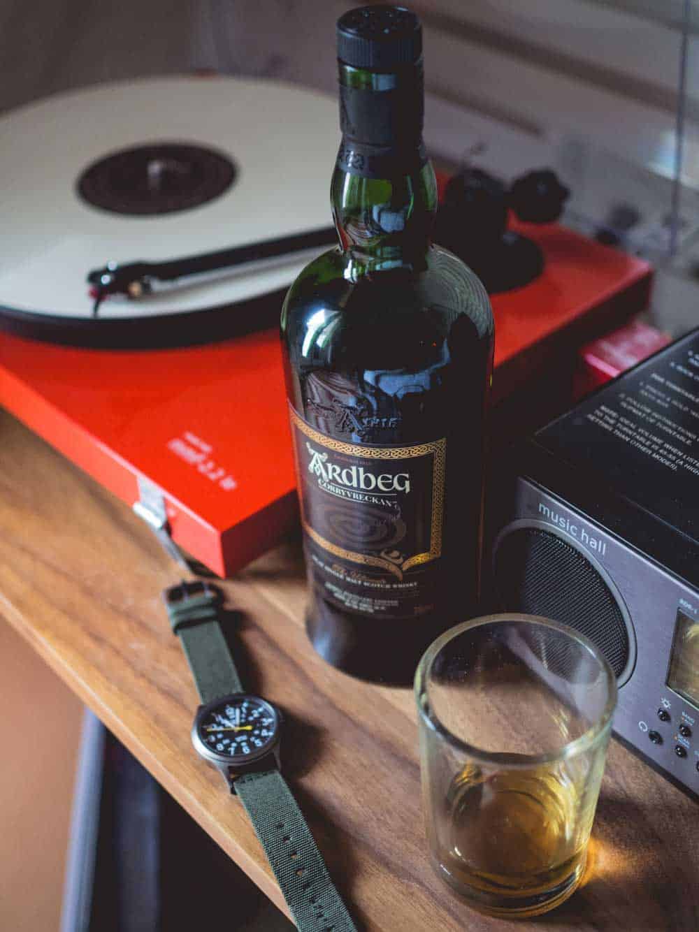 Ardbeg Corryvreckan timex expedition record player