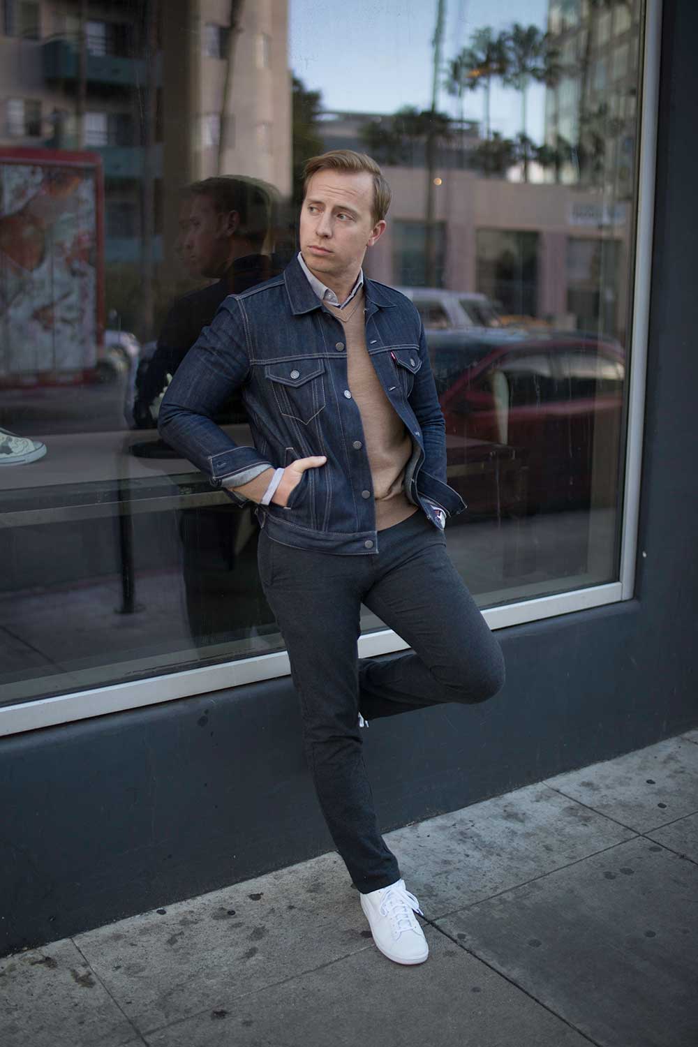 denim jacket outfit men