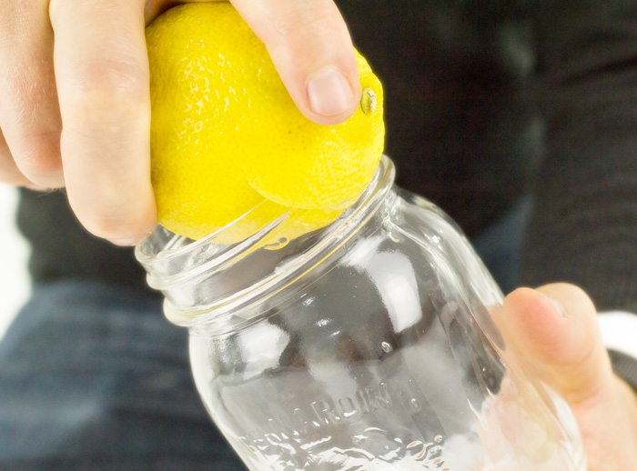 lemon rim top of glass bloody mary cocktail