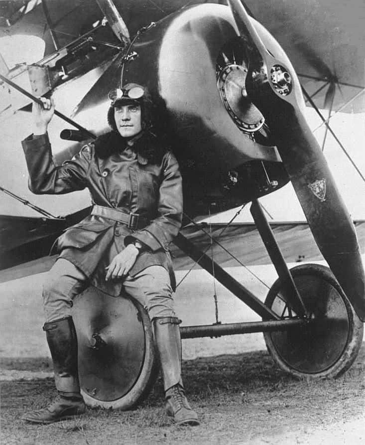 A vintage photo of a plane