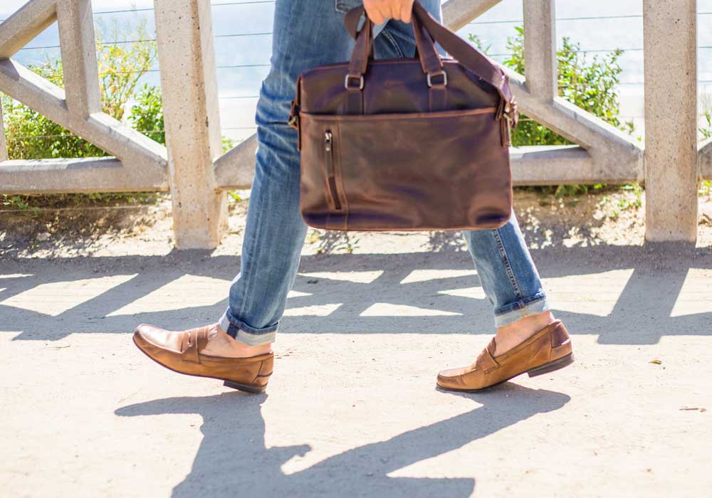 Baccini leather briefcase Amazon