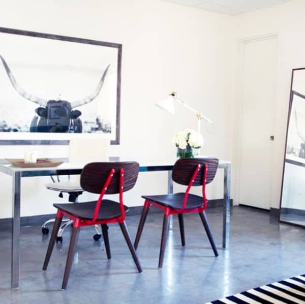 Arken Side Chair ESPRESSO/RED, $148