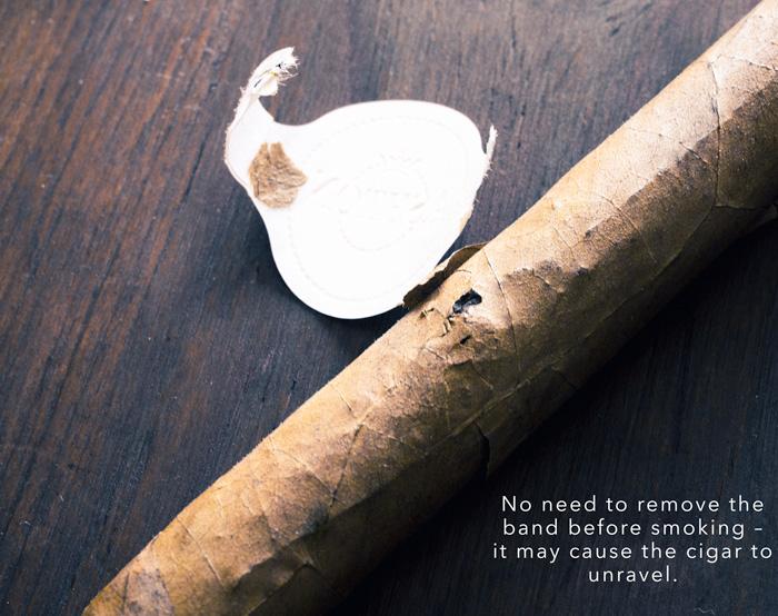 should you remove the band from a cigar
