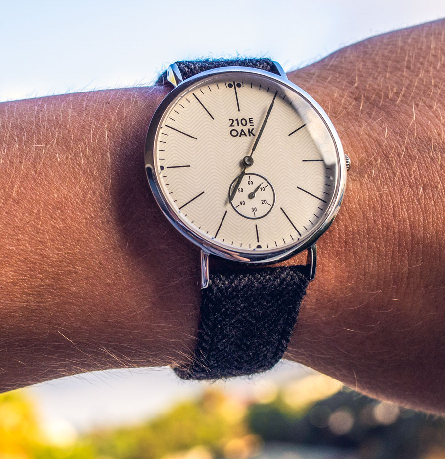 210 east oak suit herringbone strap