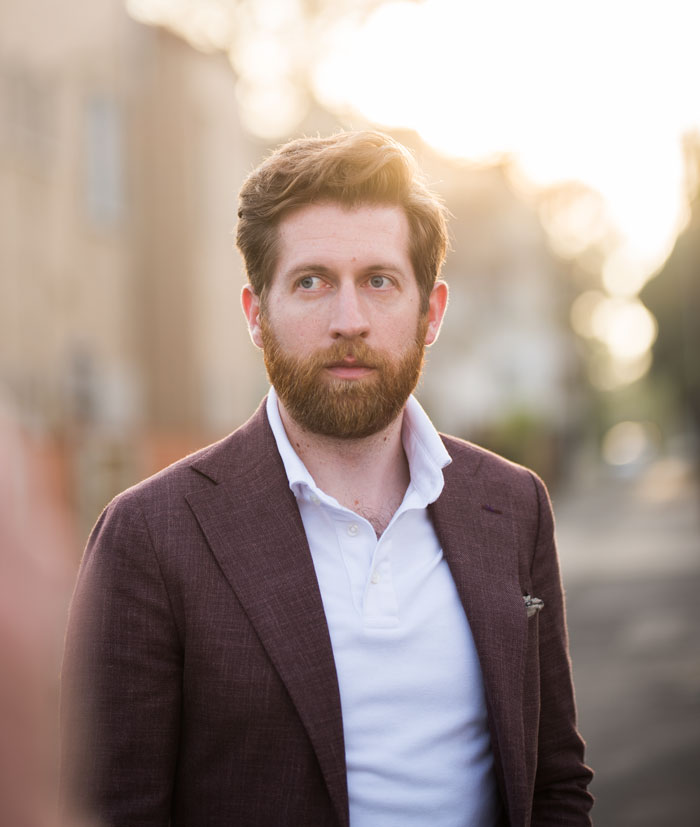 Tanner Guzy kent wang polo with blazer