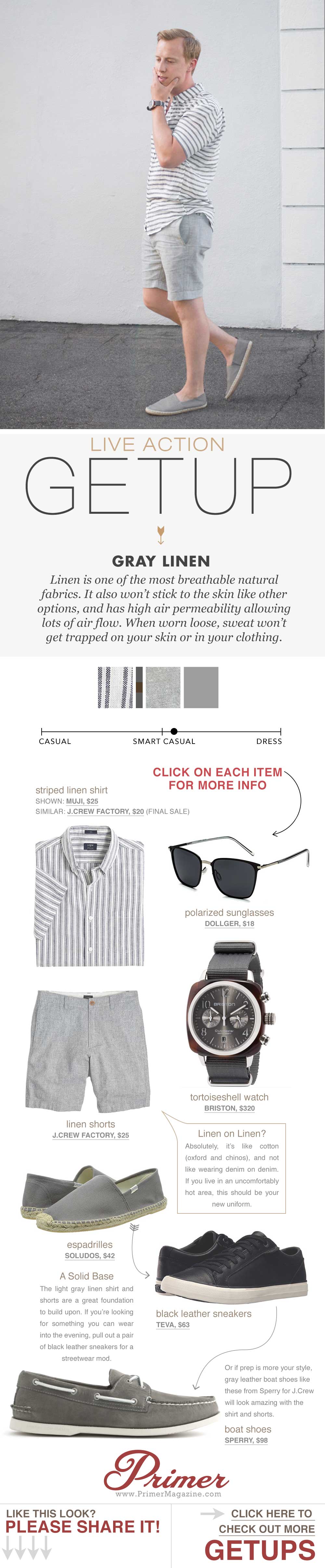 Getup outfit inspiration featuring a linen shirt