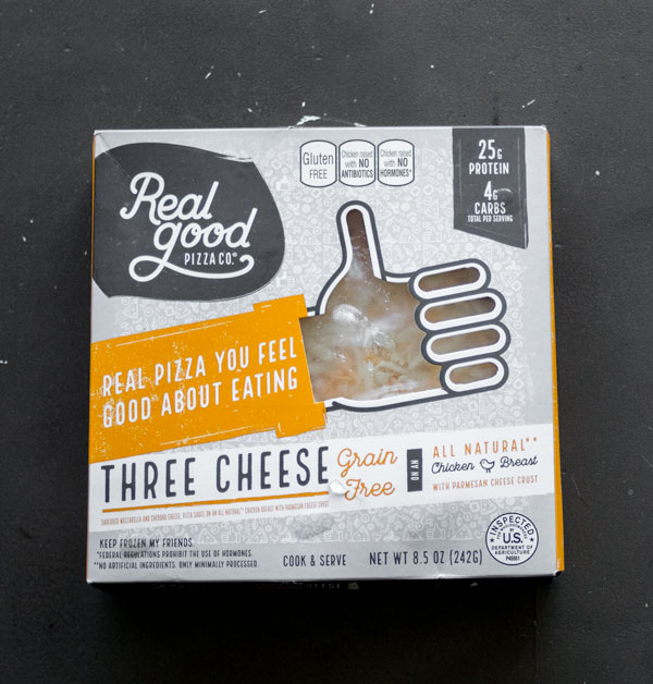 real good pizza three cheese chicken crust pizza