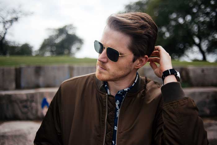 A man wearing sunglasses