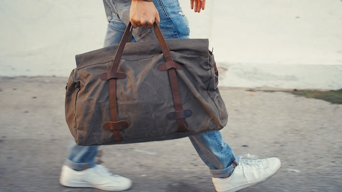 affordable waxed canvas duffel