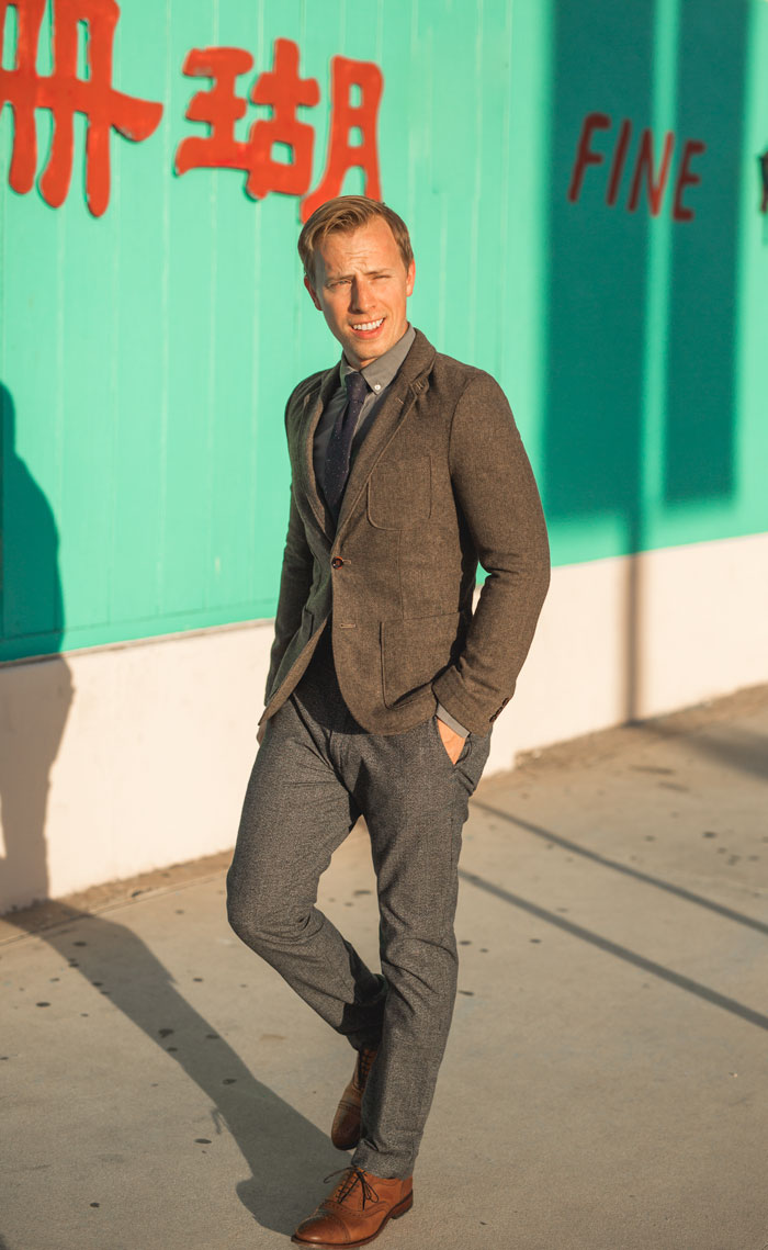 Target Goodfellow men's line blazer trousers oxford shirt tie men outfit ideas