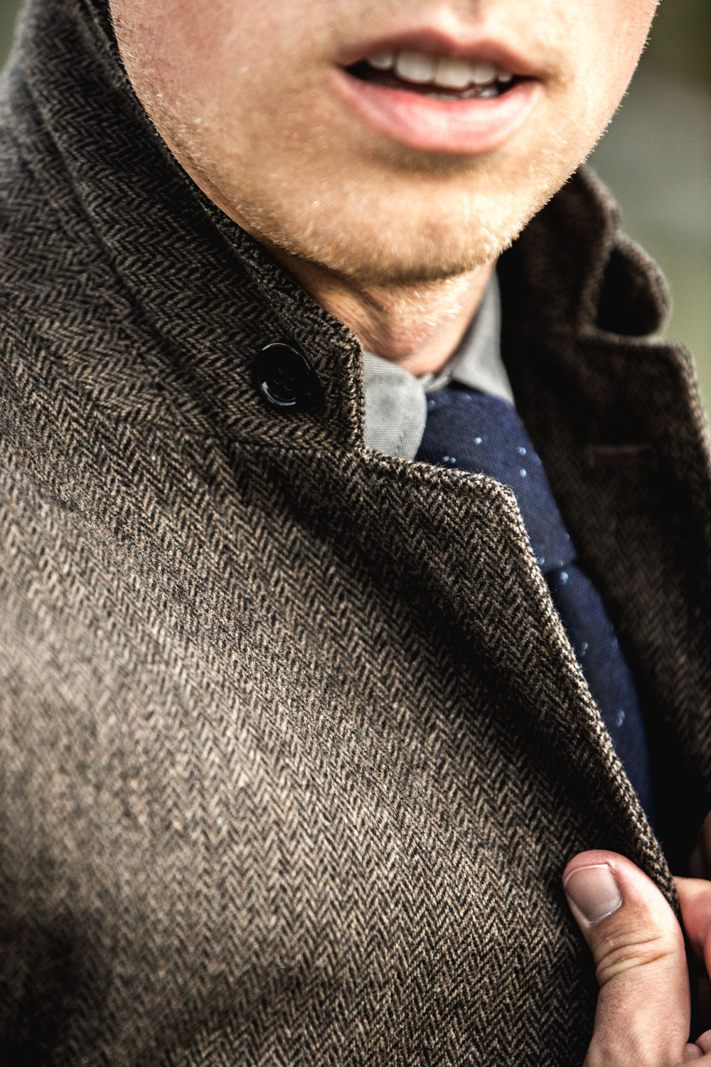 men brown tweed jacket Target Goodfellow