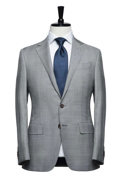 A gray suit on a mannquin