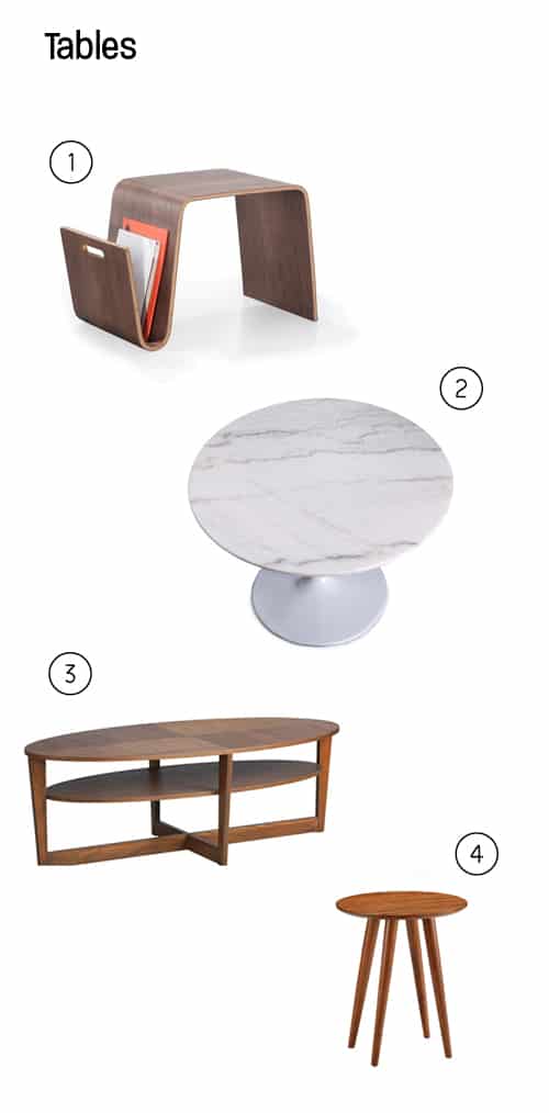 Side table inspiration with numbers associated with them