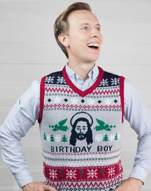 birthdayboy birthday boy christmas sweater vest
