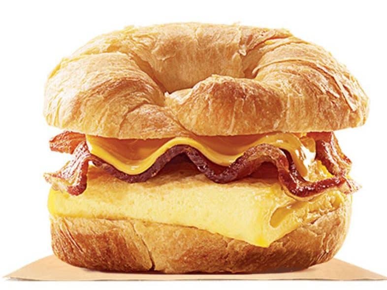 Image of the burger king croissanwich breakfast sandwich