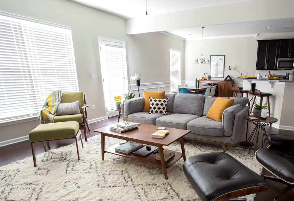 mid century apartment on a budget