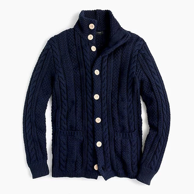 jcrew mock neck cardigan