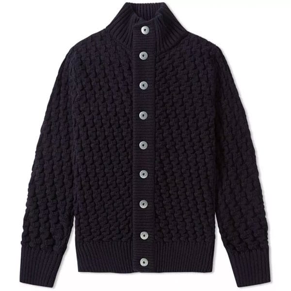sns herning mock neck cardigan