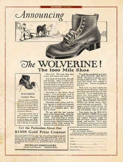 wolverine boot ad