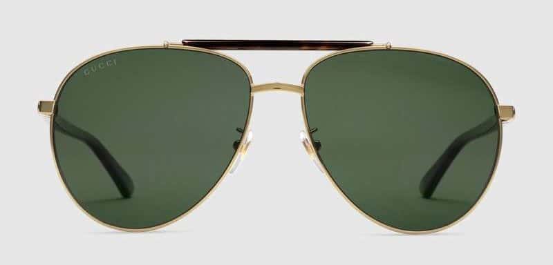 Image of Gucci aviator metal sunglasses