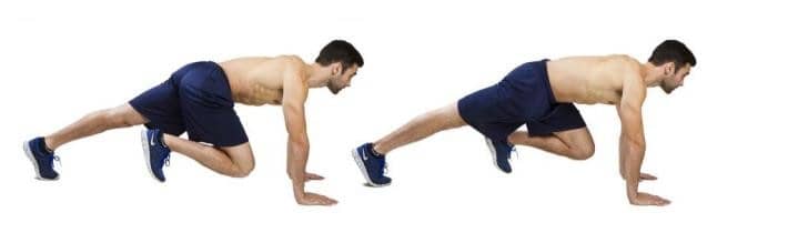 Image of man doing mountain climber exercise