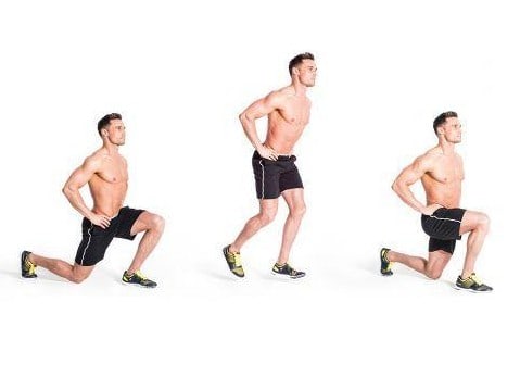Image of man doing walking lunges exercise