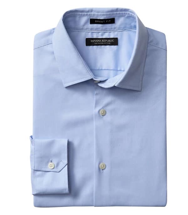 banana republic hot weather supima dress shirt