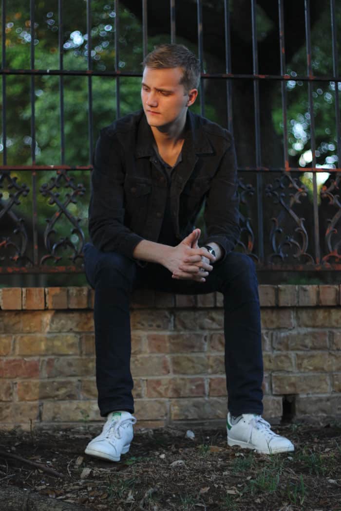 black denim jacket adidas stan smith