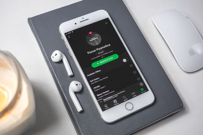 epidemic sound focus hypnotica iphone airbuds notebook