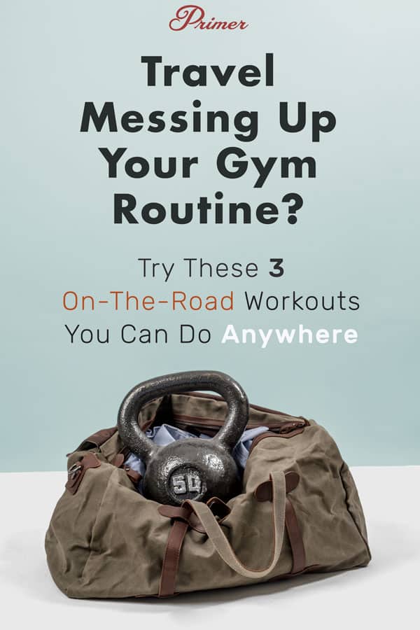 Travel workout ideas hotel, beach, small gym fitness while traveling