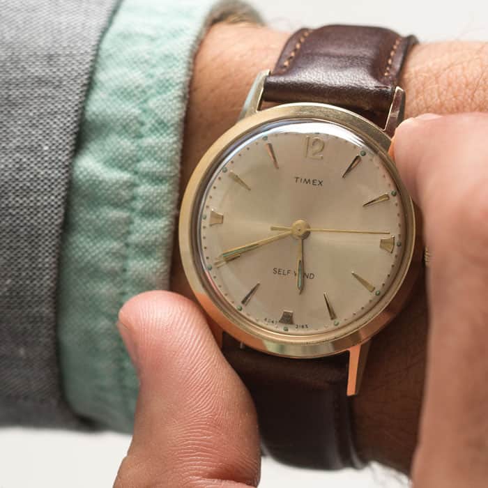 vintage timex watch men's fashion