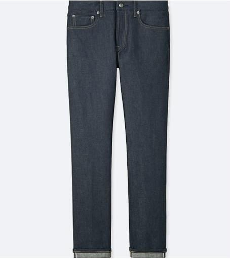 Image of men stretch selvedge slim fit jean