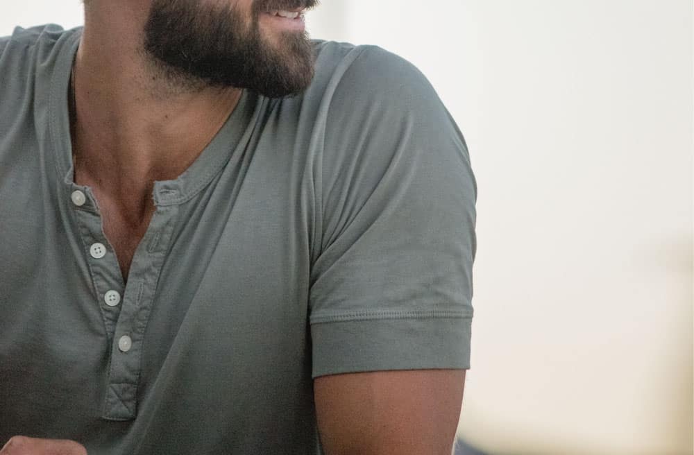 henley with wide band