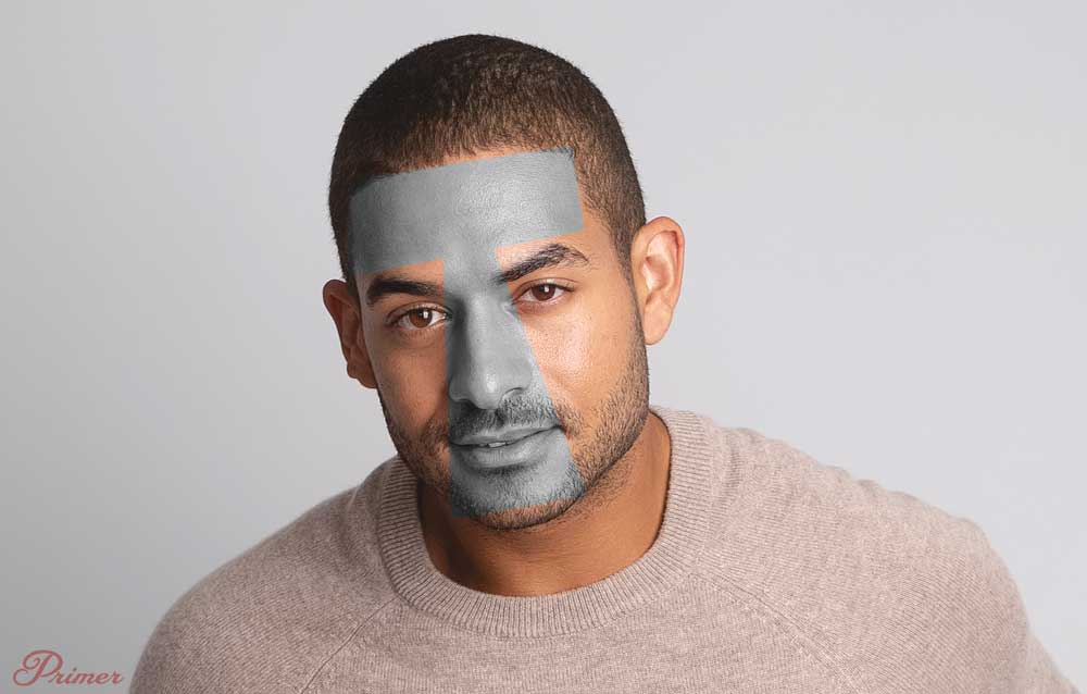 t zone diagram men skincare forehead nose mouth