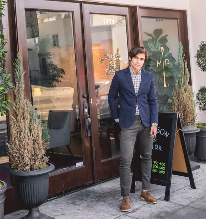 smart casual fall men outfit ideas blazer The Getup