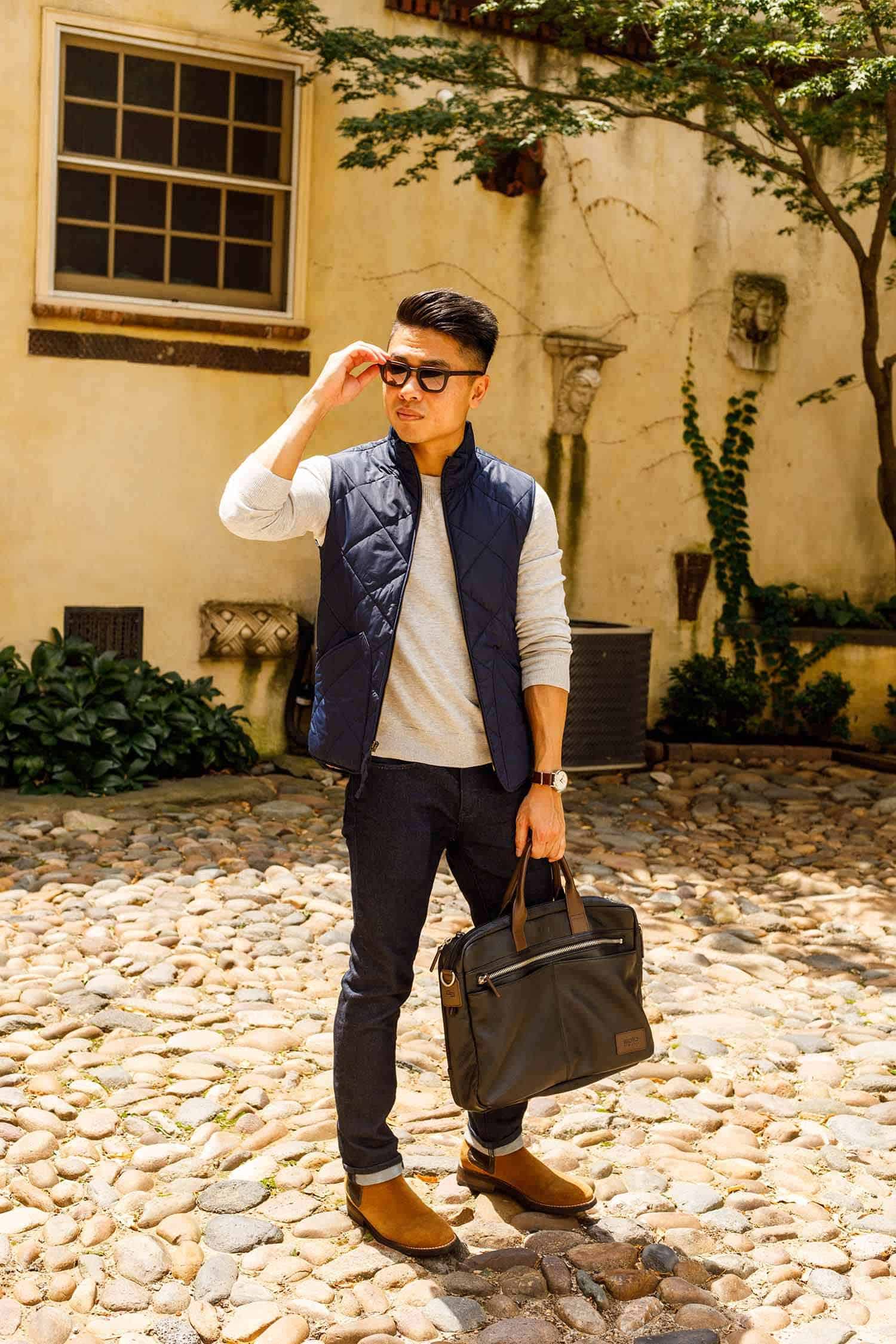Khoi Nguyen wearing a vest