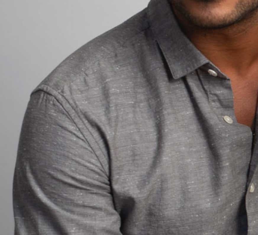 textured gray mens shirt