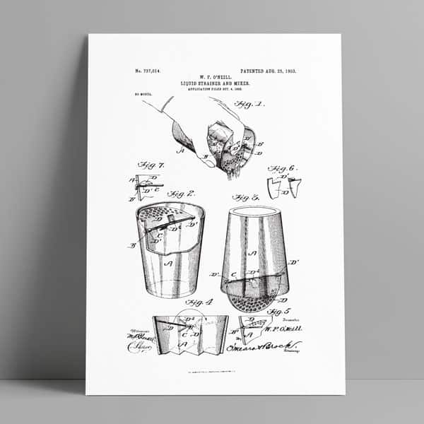 cocktail strainer patent art download